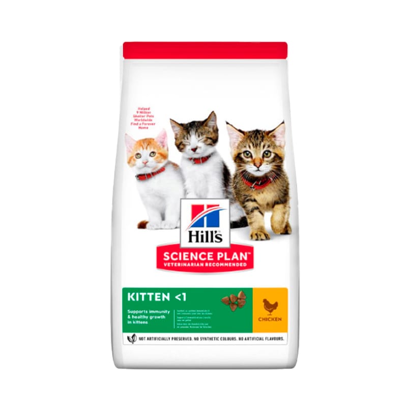 غذا خشک بچه گربه هیلز با طعم مرغ Hills Kitten Chicken وزن 1.5 کیلوگرم
