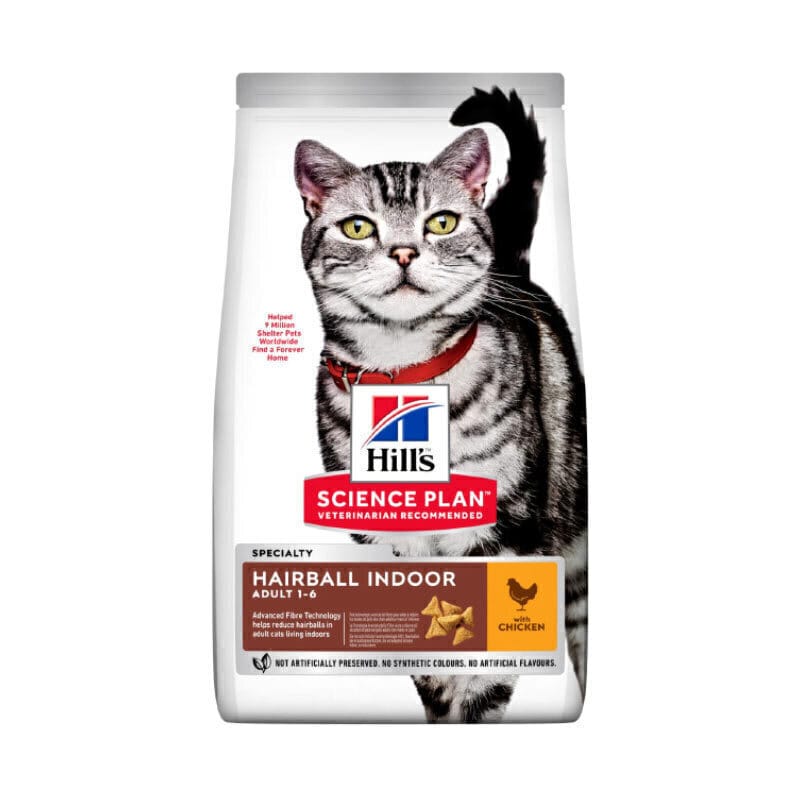 غذا خشک گربه هیلز ضد گوله مویی Hills Hairball Indoor وزن 1.5 کیلوگرم