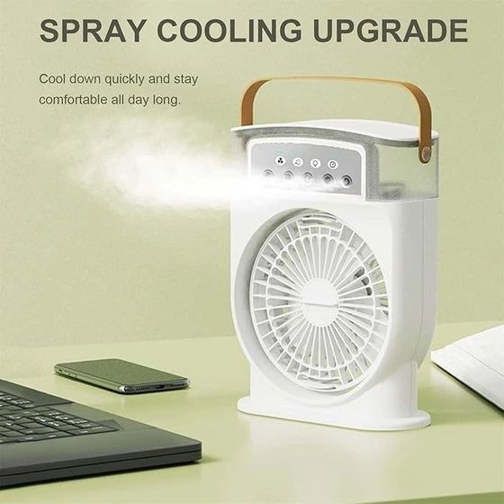 پنکه شارژی مدل Mini Portable Cooling Fan ظرفیت 1500 میلی‌آمپر ساعت – مشکی — تصویر ۵
