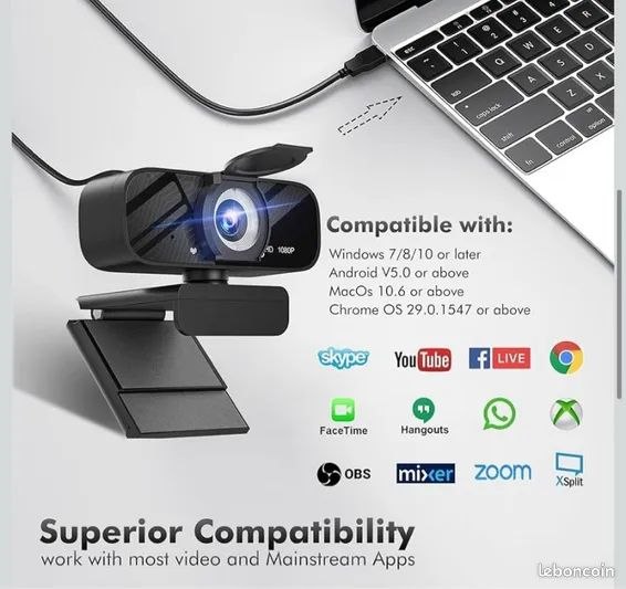 دوربین وبکم کامپیوتر HD 1080p مجهز به فوکوس خودکار — تصویر ۵