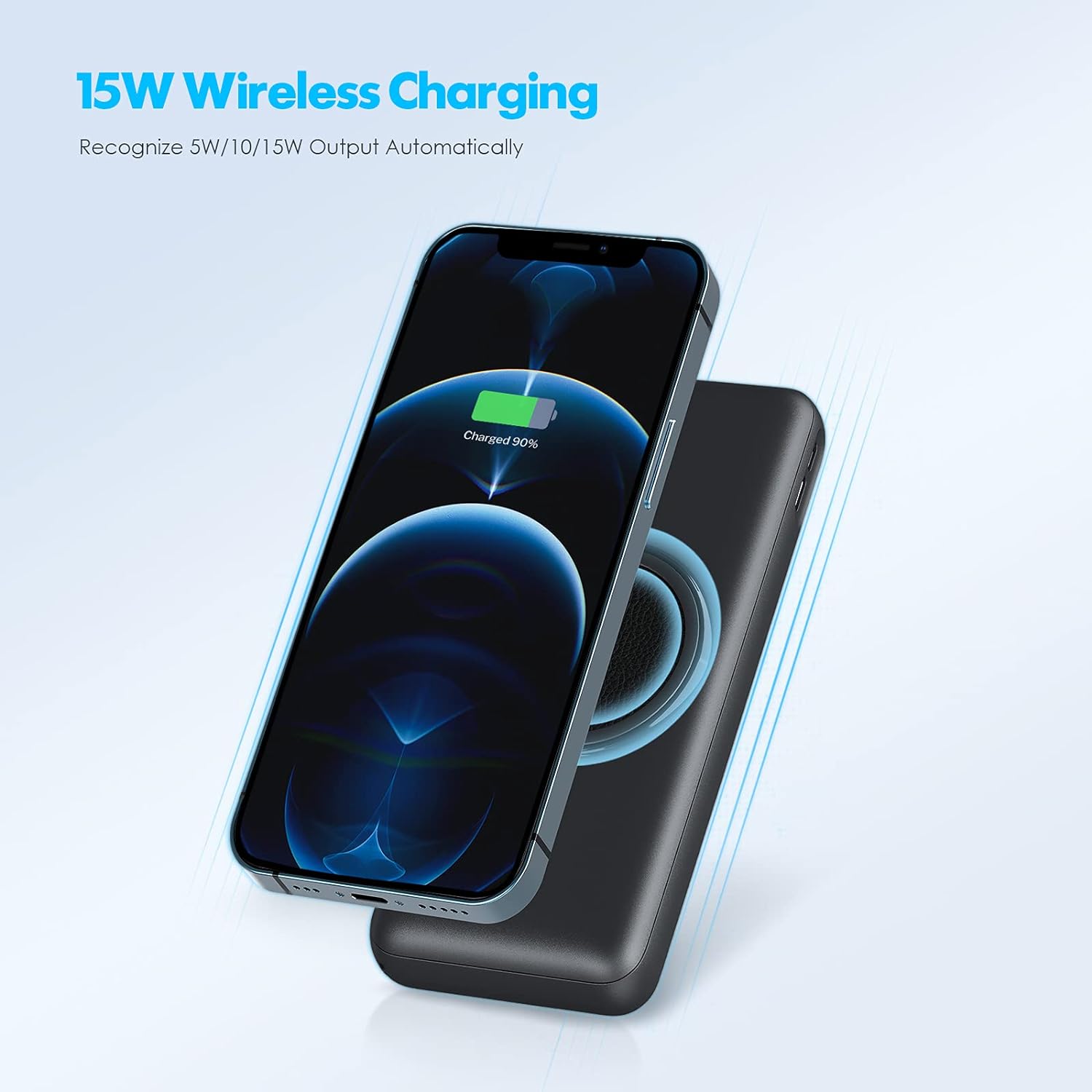 پاور بانک بی سیم مدل Charmast 20000mAh Wireless — تصویر ۴
