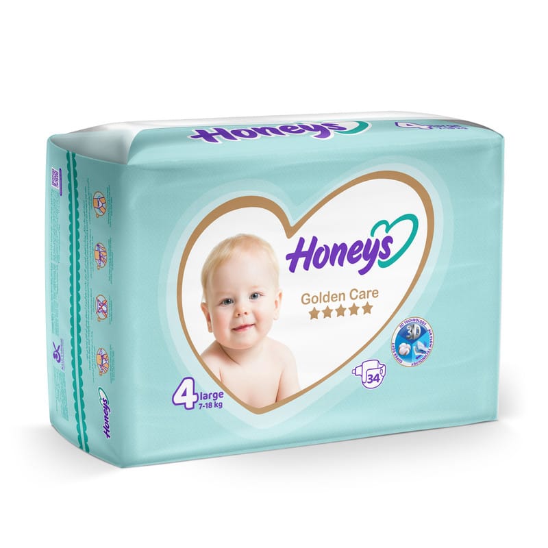 پوشک هانیز سایز 4 — تصویر ۲