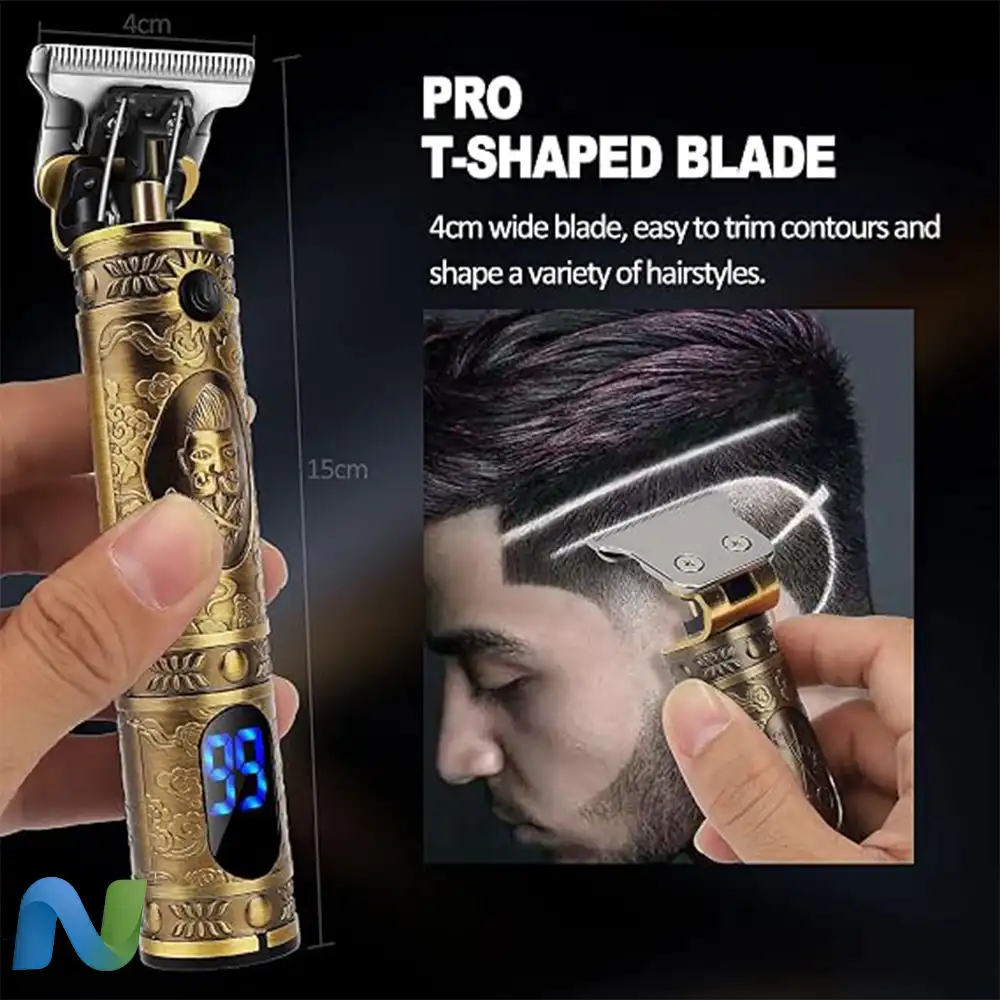 ماشین اصلاح ریش و مو حرفه ای مردانه بی سیم با صفحه LCD ییلفو YiLFo — تصویر ۴