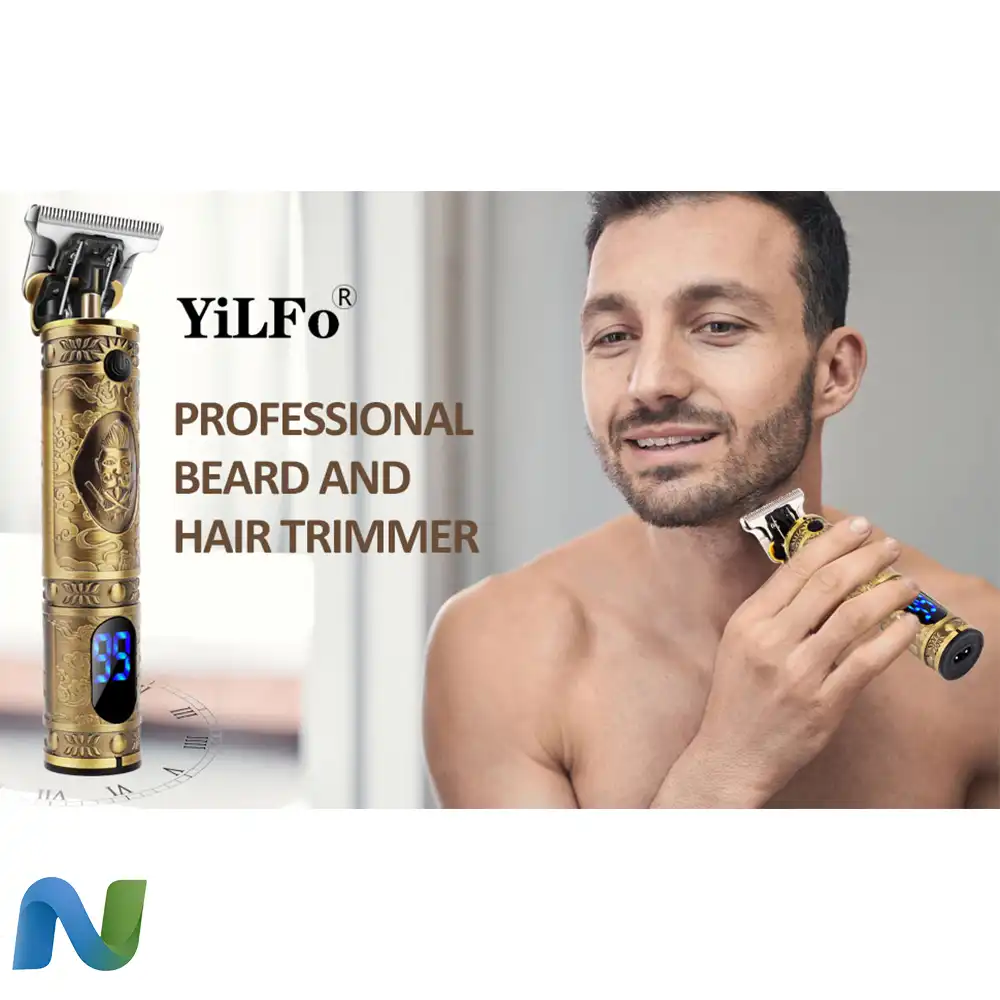 ماشین اصلاح ریش و مو حرفه ای مردانه بی سیم با صفحه LCD ییلفو YiLFo — تصویر ۵