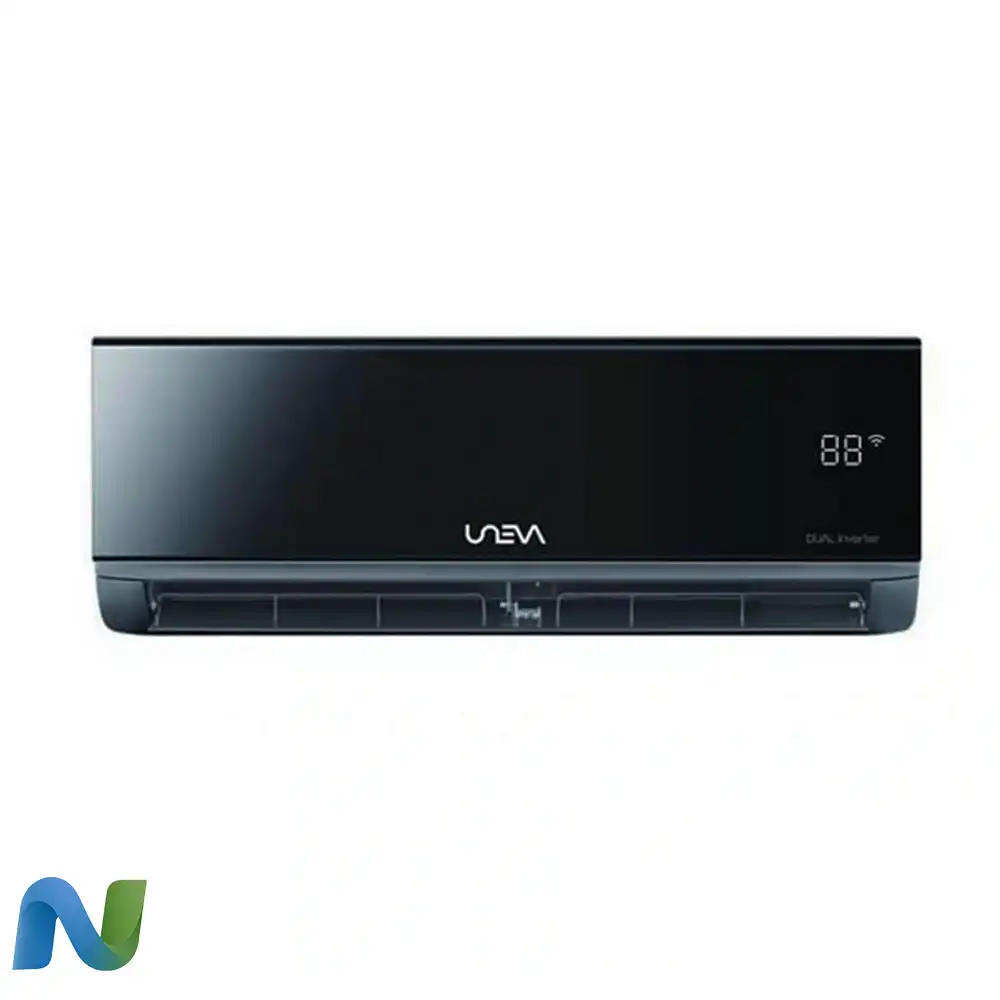 کولر گازی 12000 یونیوا Uneva اینورتر ویوو پنل مشکی مدل UN-MS12 VEVO-5 T3 black