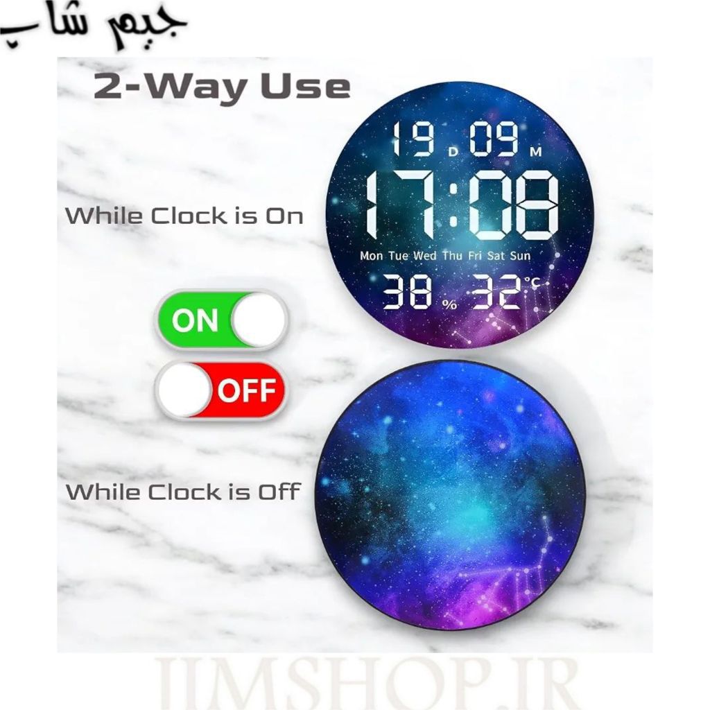 ساعت دیواری و رومیزی دیجیتال هوشمند مدل JG1003 — تصویر ۴