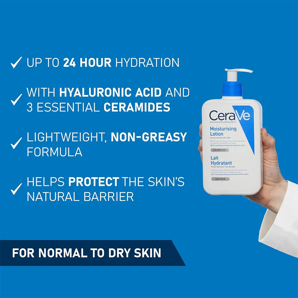 لوسیون مرطوب کننده سراوی(CeraVe) مخصوص‌ پوست خشک — تصویر ۶