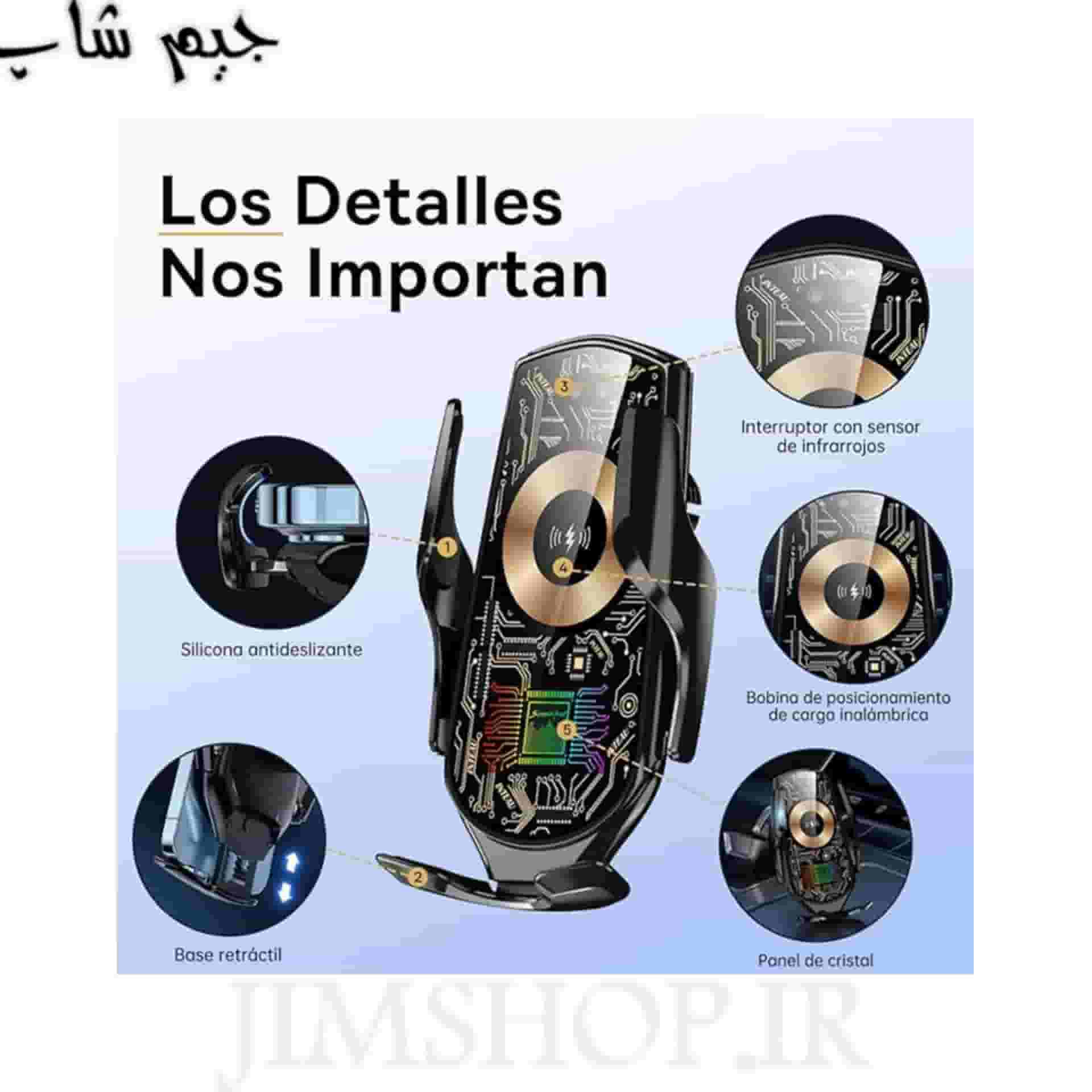 پایه نگهدارنده و شارژر وایرلس موبایل مدل N528 — تصویر ۷
