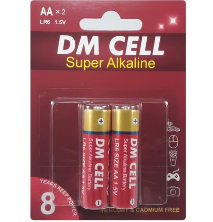 باتری قلمی اصلی سوپر آلکالاین 2 عددی DM CELL — تصویر ۵