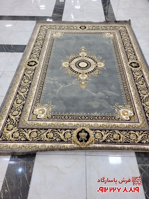 فرش ورساچه 1200 شانه طلاکوب طرح ژینوس فیلی — تصویر ۴