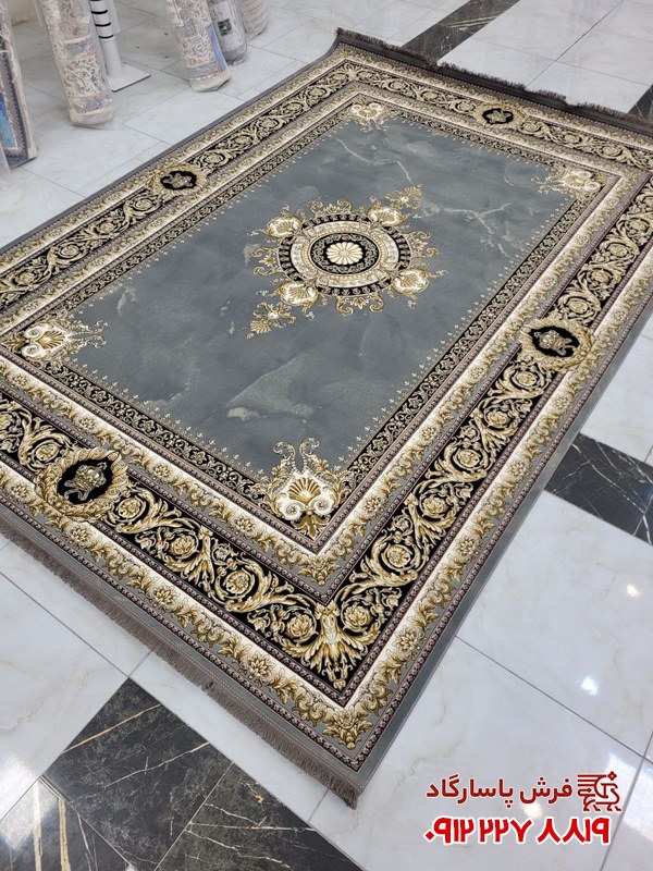 فرش ورساچه 1200 شانه طلاکوب طرح ژینوس فیلی