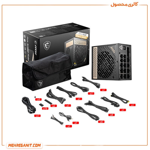 پاور کامپیوتر 1300 وات تمام ماژولار ام اس آی مدل MEG Ai1300P PCIE5 — تصویر ۵