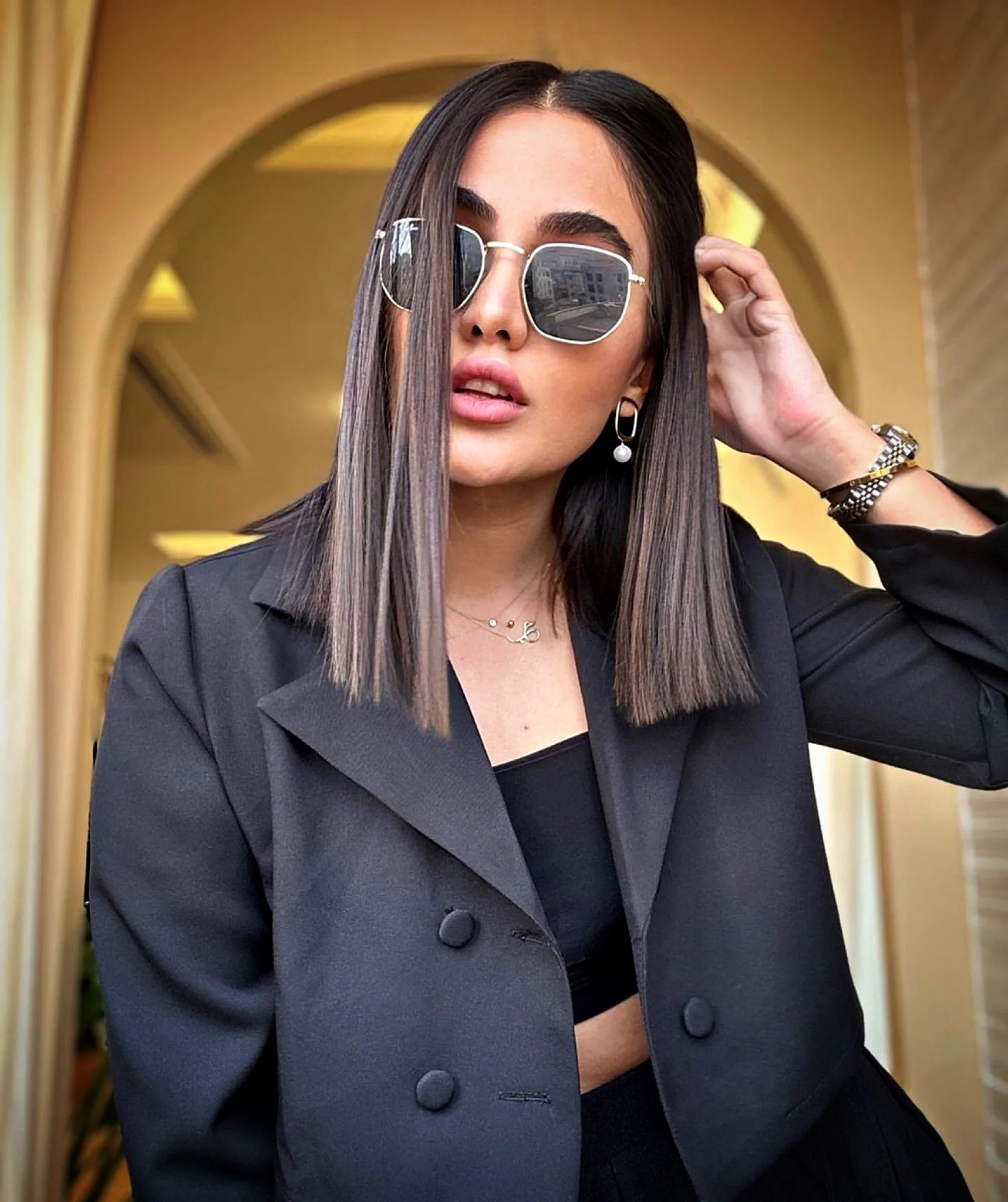 عینک آفتابی زنانه ریبن 6 ضلعی 3340