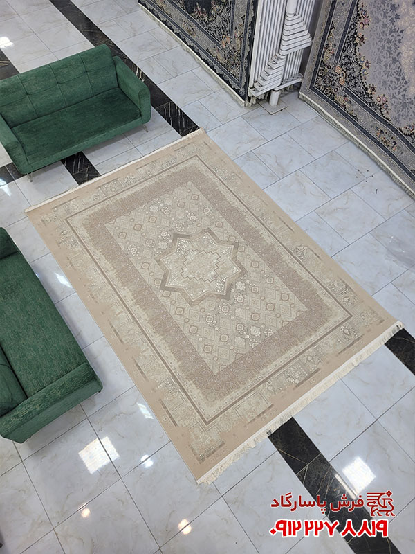 فرش 1200 شانه نسکافه ای موکا گل برجسته