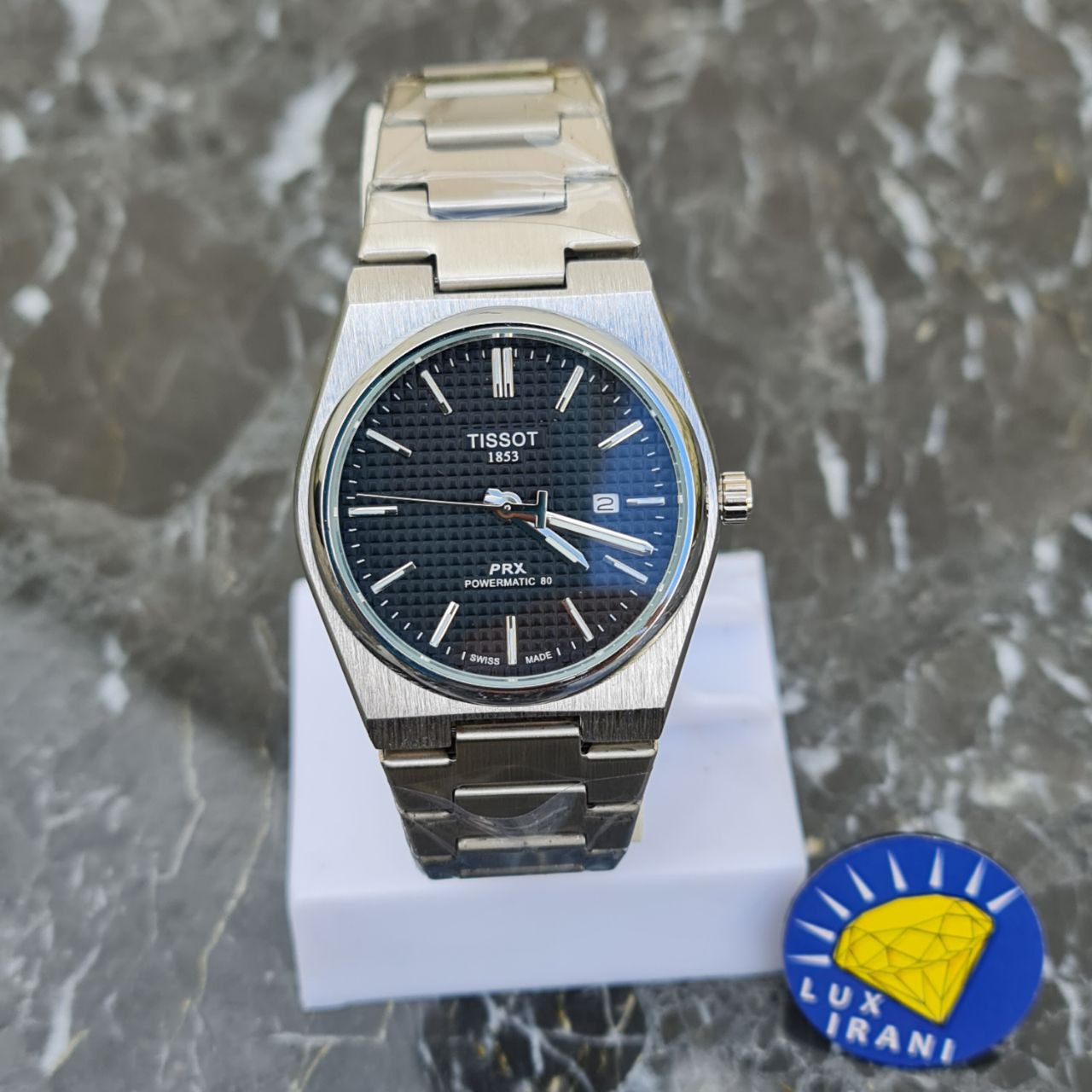 ساعت مردانه تیسوت تمام استیل کد 4650 نقره ای صفحه مشکی — تصویر ۴