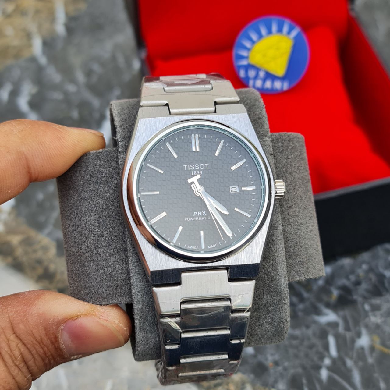 ساعت مردانه تیسوت تمام استیل کد 4650 نقره ای صفحه مشکی — تصویر ۵