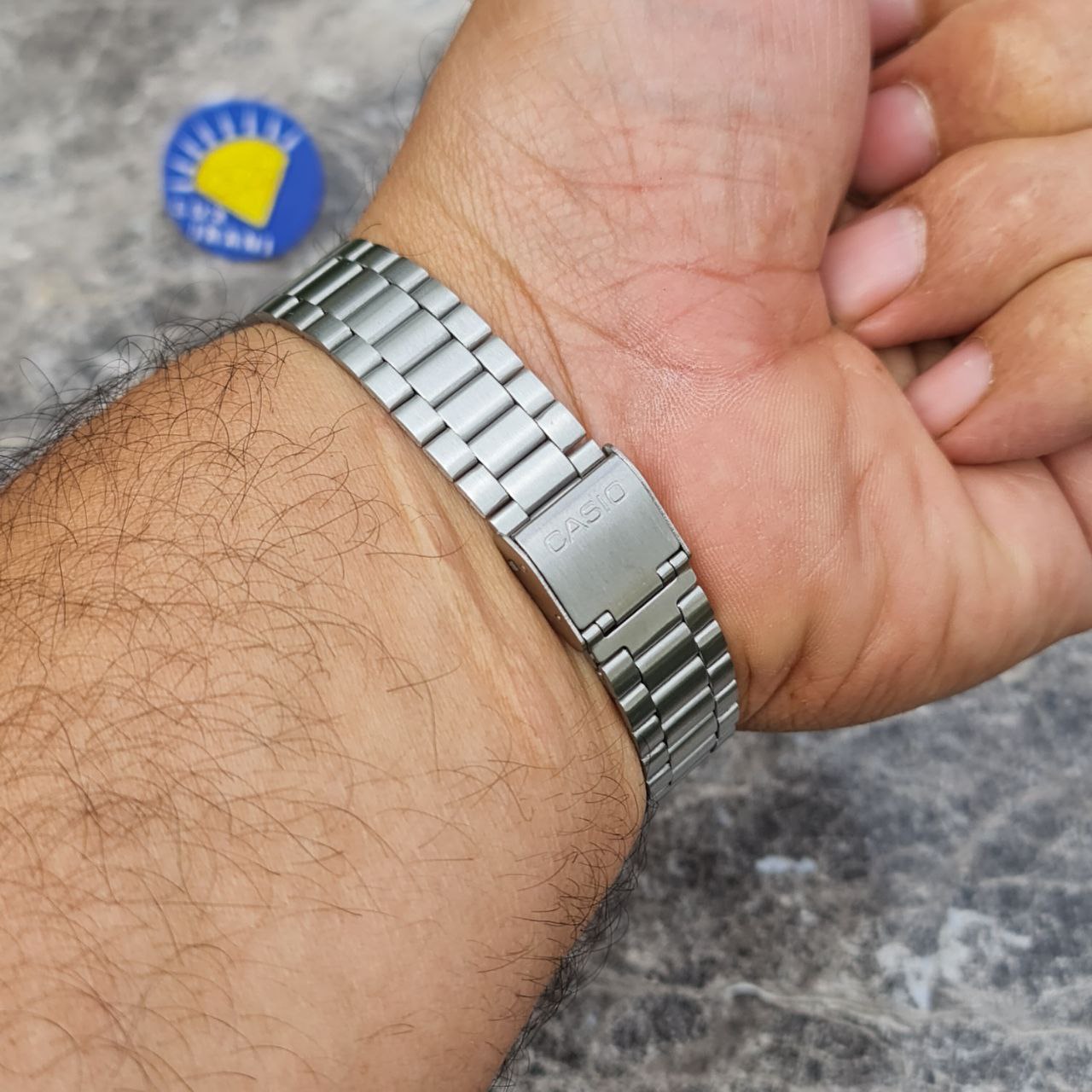 ساعت مردانه کاسیو اولدمانی کد 5152 نقره ای صفحه مشکی — تصویر ۵