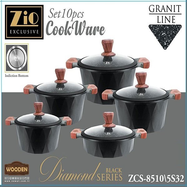 سرویس پخت و پز 10 پارچه زیو مدل ZCS-8510 — تصویر ۳