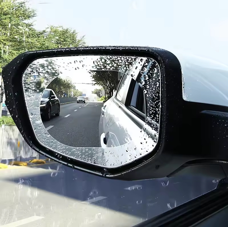 گلس ضد آب باران و بخار آینه بغل خودرو مدل Rainproof بسته 2 عددی — تصویر ۵
