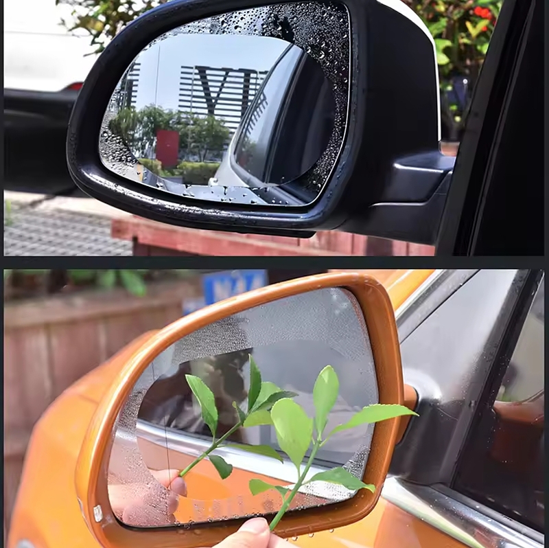 گلس ضد آب باران و بخار آینه بغل خودرو مدل Rainproof بسته 2 عددی — تصویر ۶