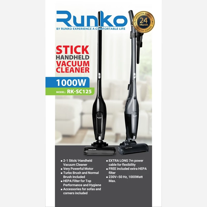 جاروبرقی پرتابل رانکو runko مدل RK-SC125 — تصویر ۳