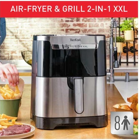 سرخ کن تفال Tefal مشکی کد EY801 — تصویر ۵