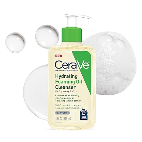 فوم شستشوی روغنی سراوی Cerave Hydrating Foaming Oil Cleanser پوست خشک و خیلی خشک — تصویر ۳