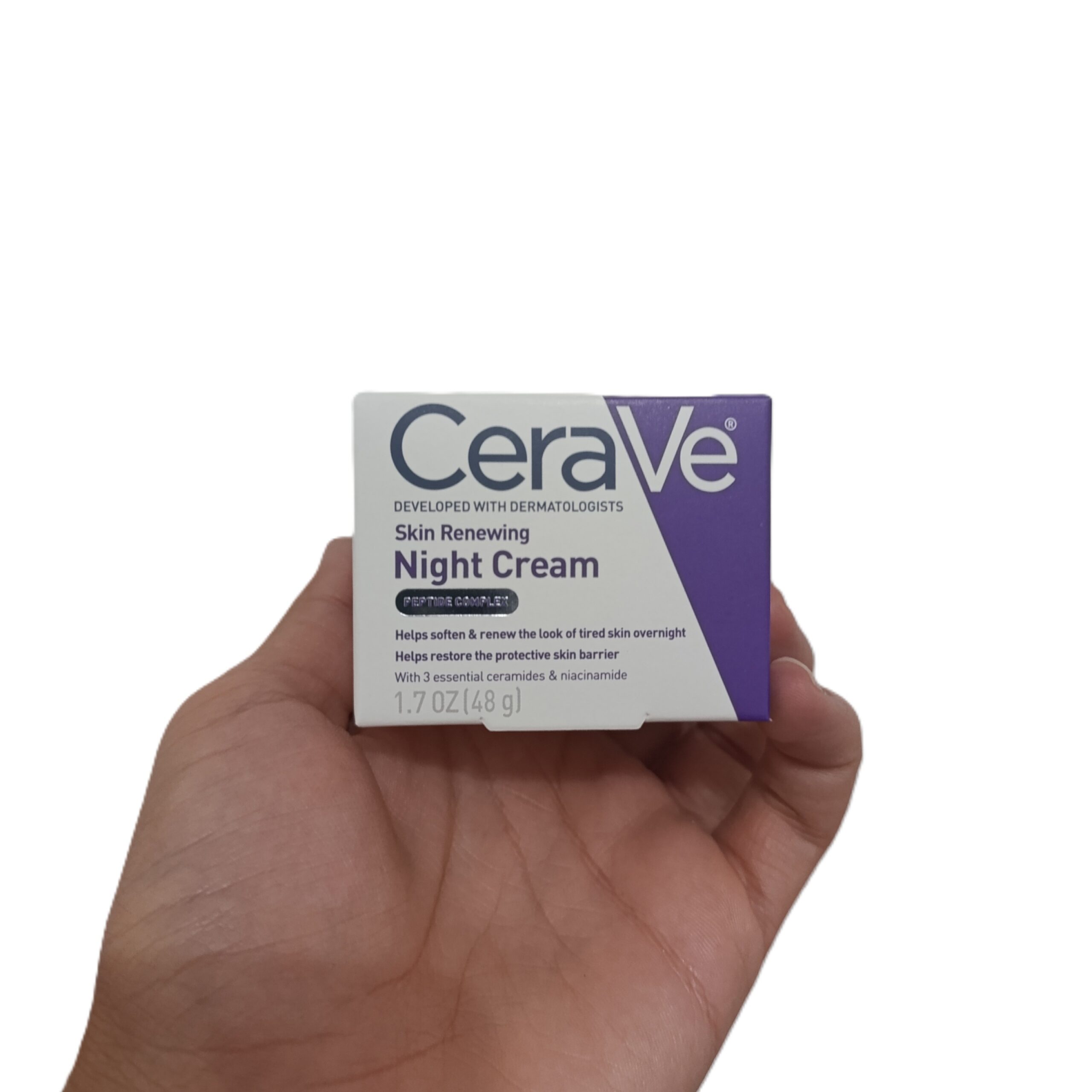 کرم شب سراوی (جوانساز و ترمیم کننده پوست) CeraVe Skin Renewing Night Cream 48g — تصویر ۳