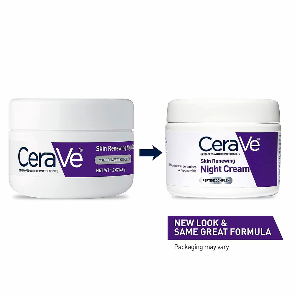 کرم شب سراوی (جوانساز و ترمیم کننده پوست) CeraVe Skin Renewing Night Cream 48g — تصویر ۷