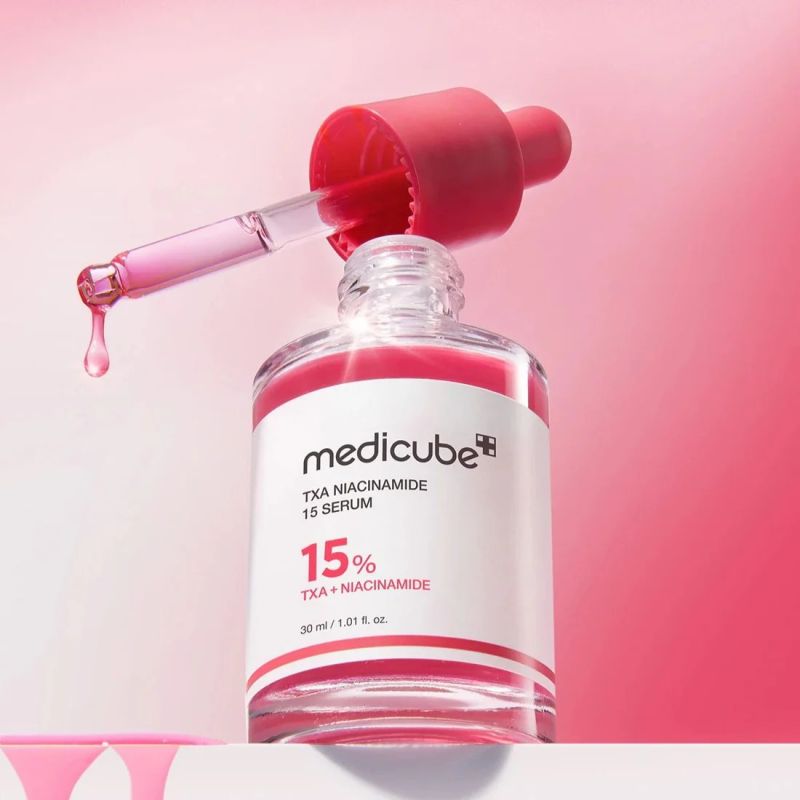 سرم نیاسینامید و ترانگزامیک اسید مدی کیوب Medicube روشن کننده و ضد لک مسترکپی — تصویر ۵