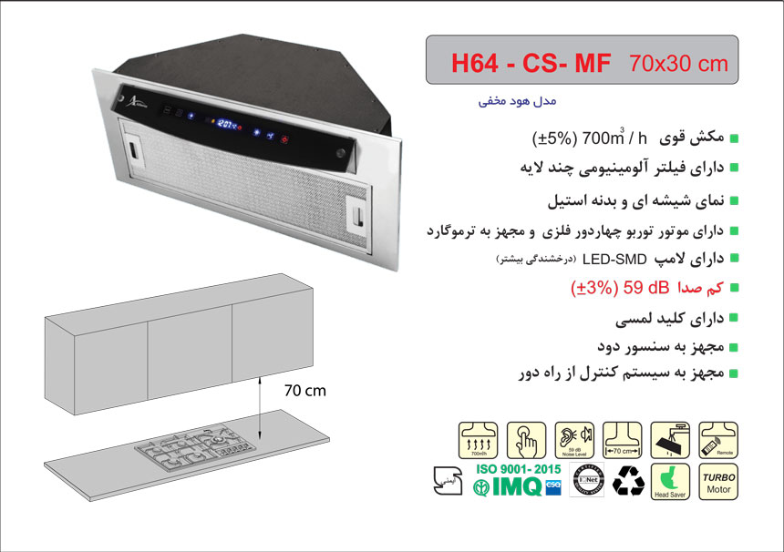 هود مخفی مدل H212 اخوان — تصویر ۵