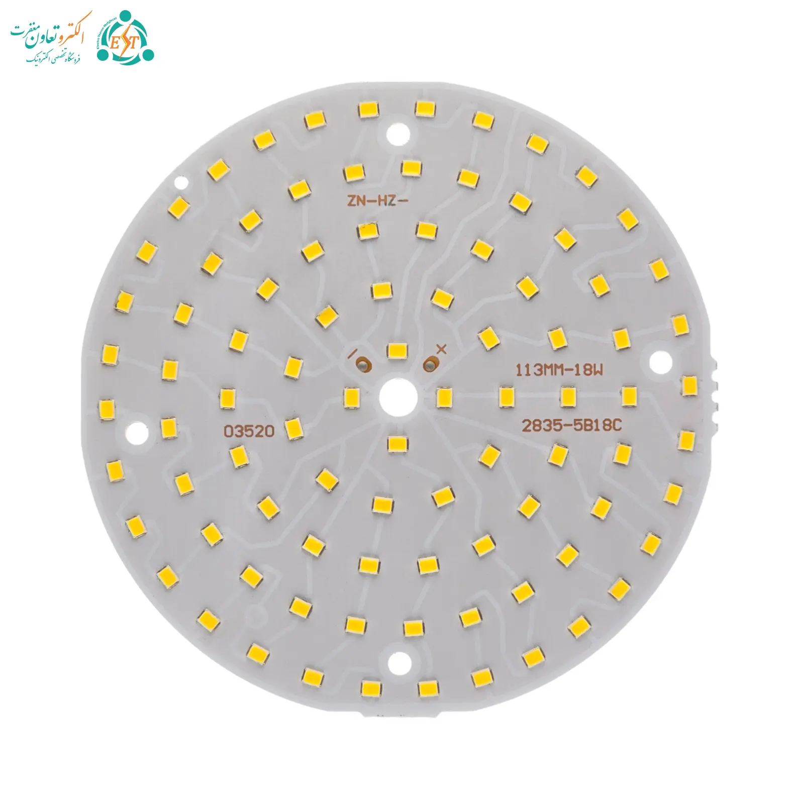 ال ای دی SMD گرد 18 وات 300 میلی‌آمپر نچرال قطر 113 میلیمتر