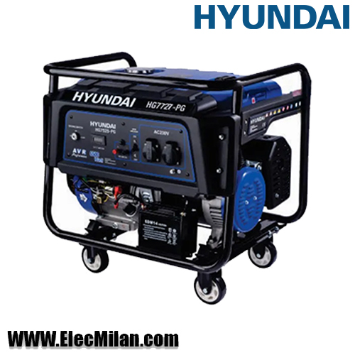 موتور برق بنزینی هیوندای تکفاز مدل HG7727-PG