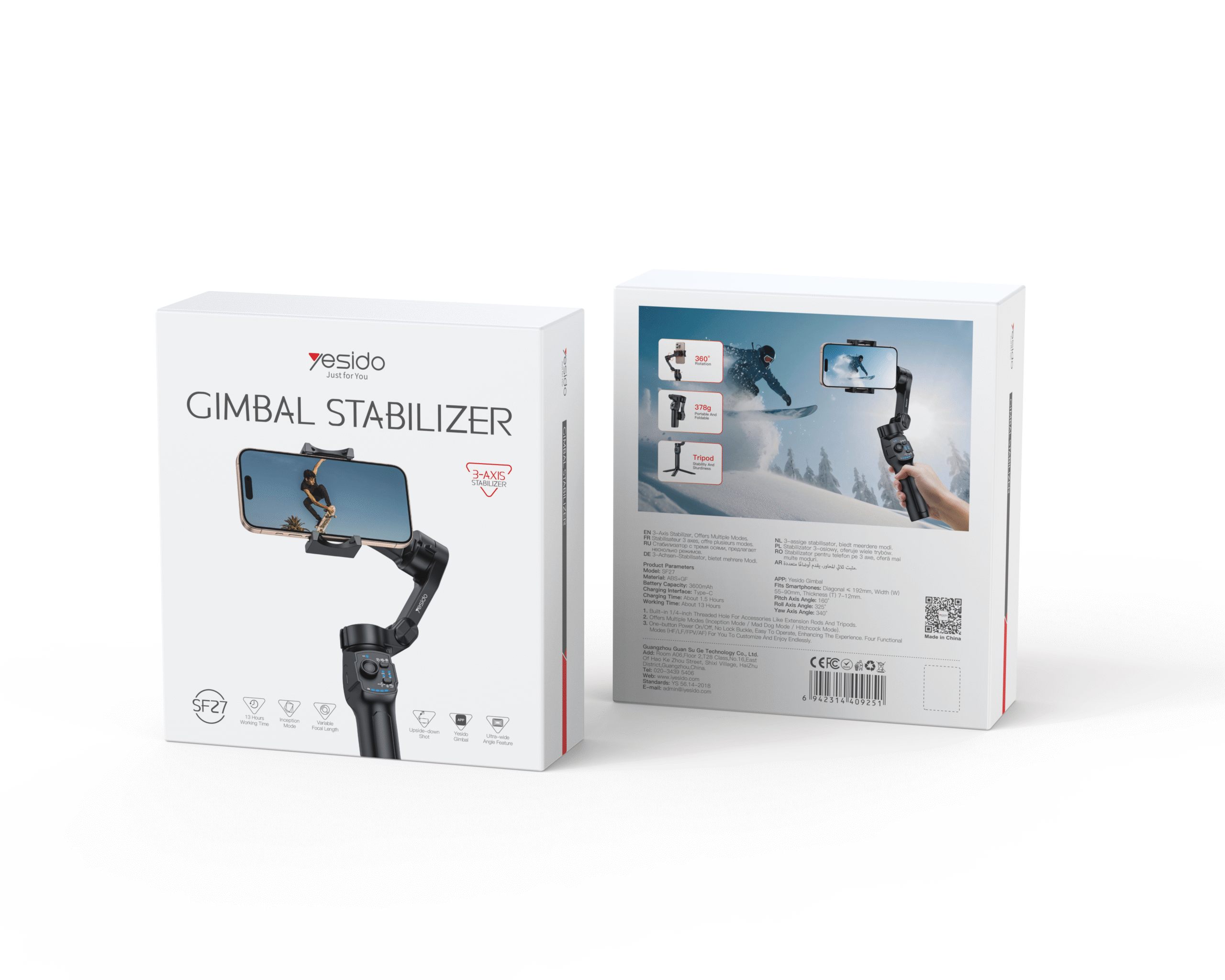 گیمبال موبایل یسیدو مدلYesido SF27 — تصویر ۷