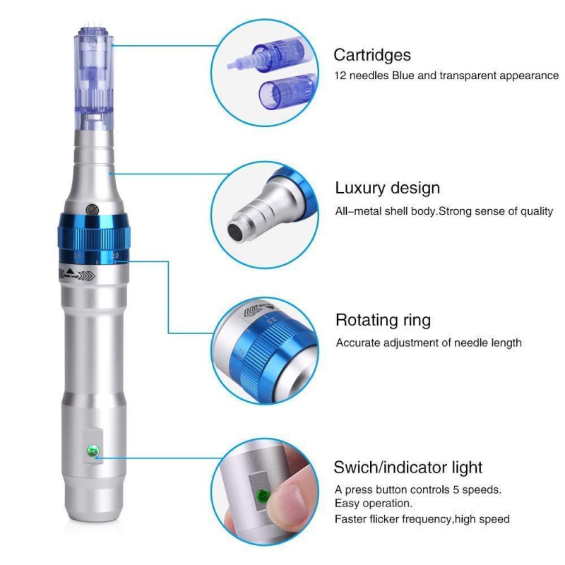 دستگاه دکترپن میکرونیدلینگ مدل A6 دکتر پن derma pen A6 Dr.pen microneedling — تصویر ۳