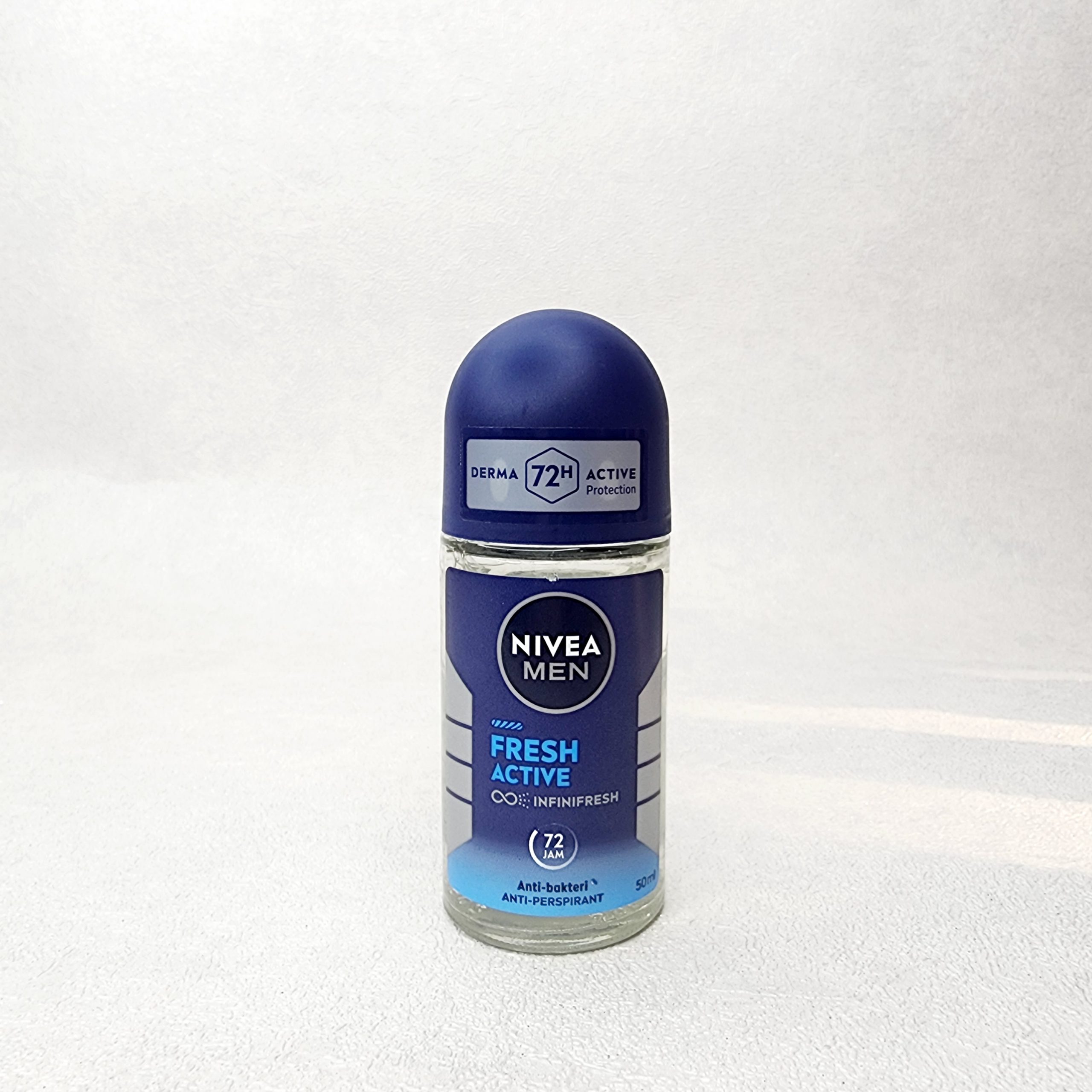 مام رولی 72 ساعته مردانه فرش اکتیو نیوآ Nivea مدل Fresh active سری infinifresh حجم 50 میل