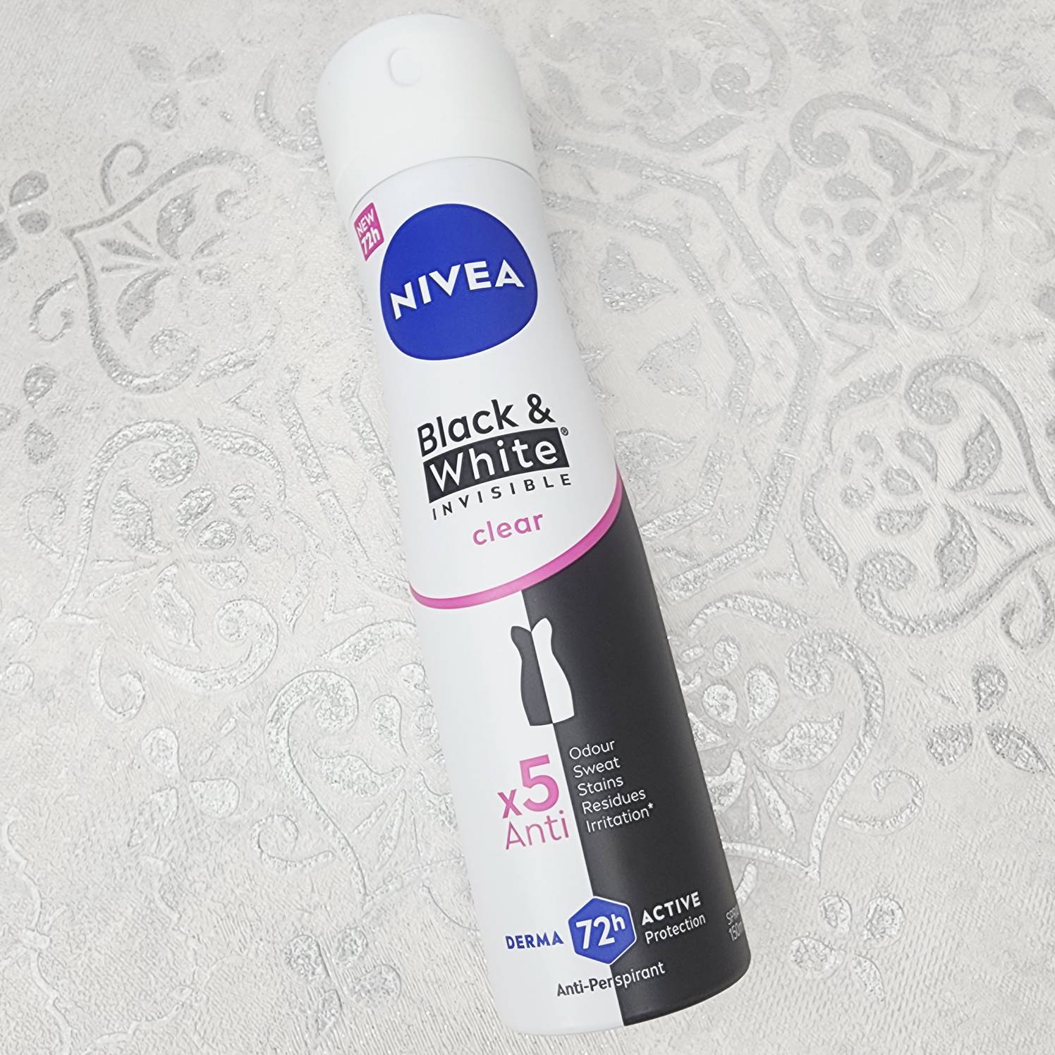 اسپری ضد تعریق زنانه نیوآ مدل Black & White Invisible Clear حجم 150 میلی لیتر — تصویر ۶