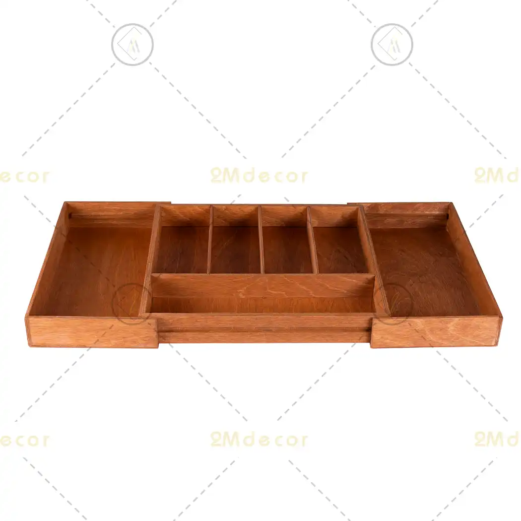 جا قاشقی تو کابینتی چوبی کشویی — تصویر ۵
