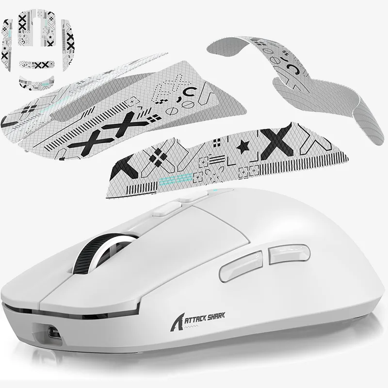 موس بی سیم گیمینگ Attack Shark X6 مشکی + گریپ anti slip اختصاصی — تصویر ۸