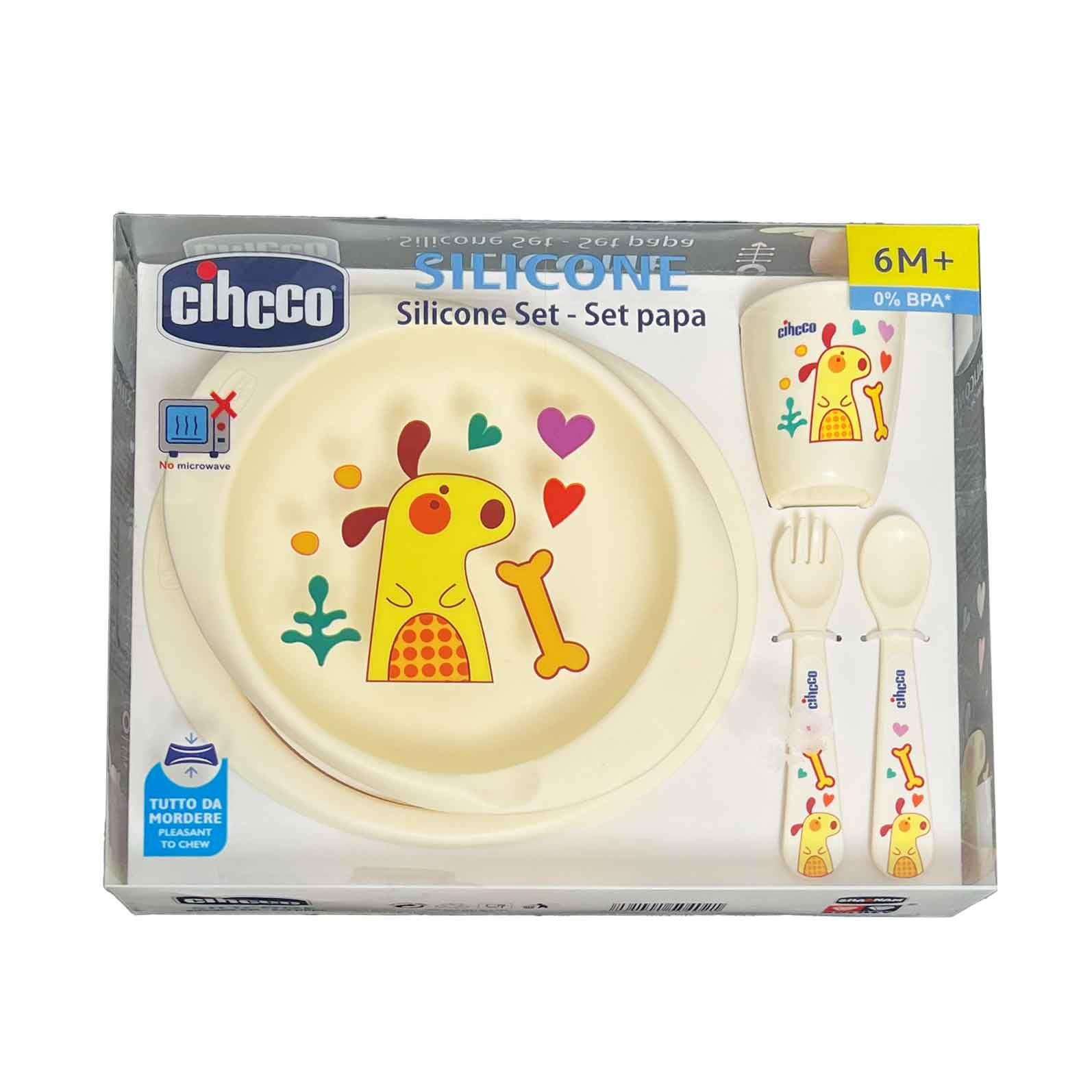 ست ظرف غذا 5تکه چیکو تمام سیلیکونی(chicco) — تصویر ۷