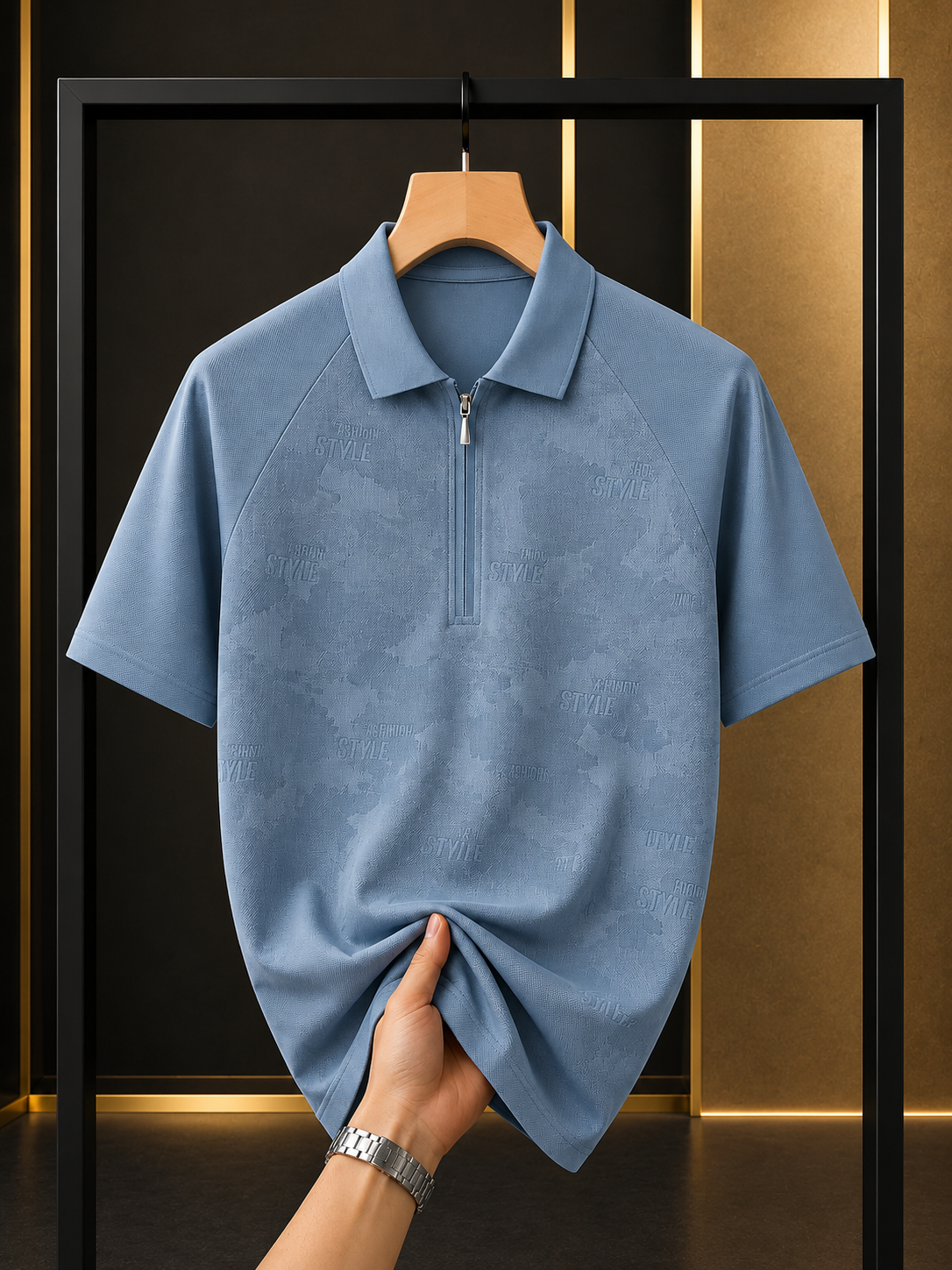 تیشرت نیم زیپ کد 8989 — تصویر ۵