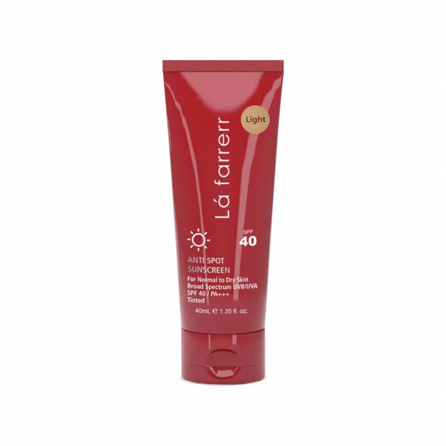 کرم ضد آفتاب و ضد لک SPF 40 لافارر مناسب پوست های خشک و معمولی حجم 40 میلی لیتر – روشن — تصویر ۲