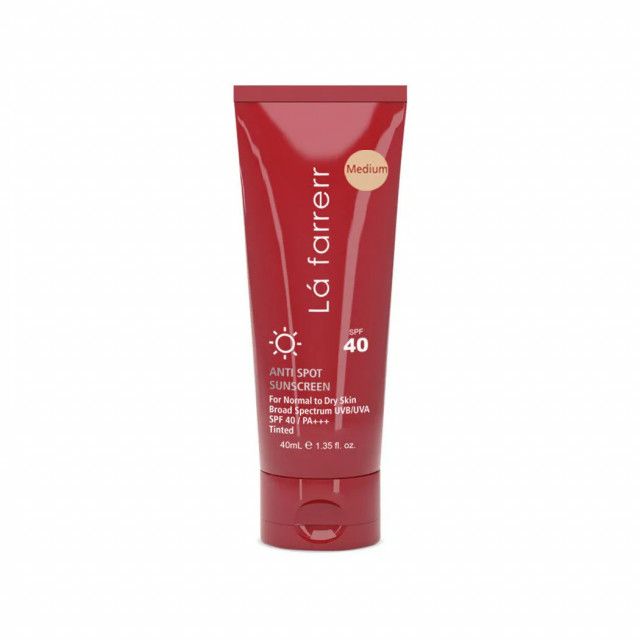 کرم ضد آفتاب و ضد لک SPF 40 لافارر مناسب پوست های خشک و معمولی حجم 40 میلی لیتر – متوسط — تصویر ۲
