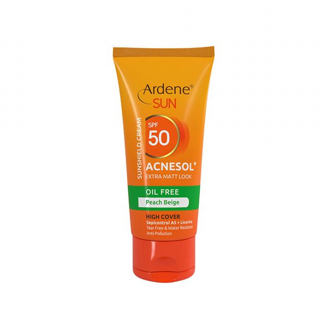 کرم ضد آفتاب فاقد چربی آردن مدل Acnesol SPF50 وزن 50 گرم – بژ هلویی — تصویر ۲