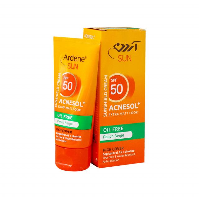 کرم ضد آفتاب فاقد چربی آردن مدل Acnesol SPF50 وزن 50 گرم – بژ هلویی — تصویر ۳