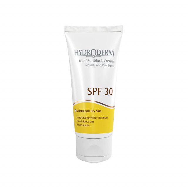 کرم ضد آفتاب هیدرودرم SPF 30 مناسب پوست های معمولی و خشک حجم 50 میلی لیتر – بی رنگ — تصویر ۲