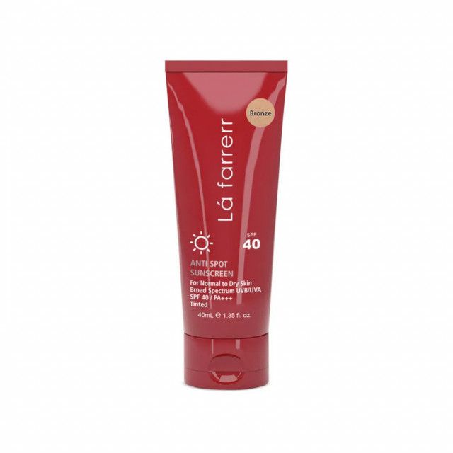 کرم ضد آفتاب و ضد لک SPF 40 لافارر مناسب پوست های خشک و معمولی حجم 40 میلی لیتر – برنز — تصویر ۲