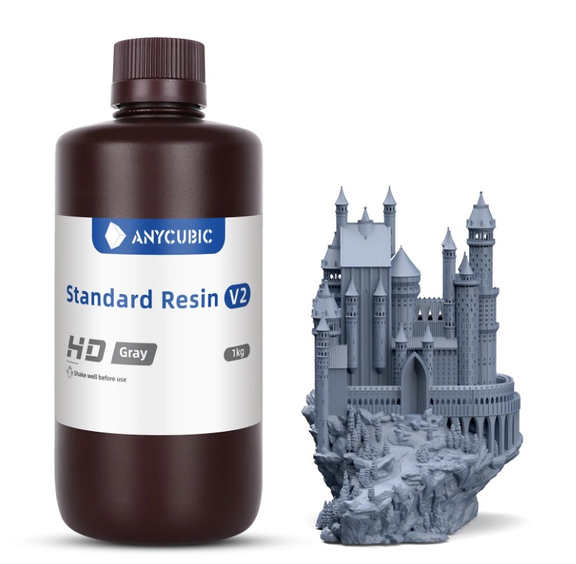 رزین استاندارد Anycubic Standard Resin V2 خاکستری — تصویر ۲