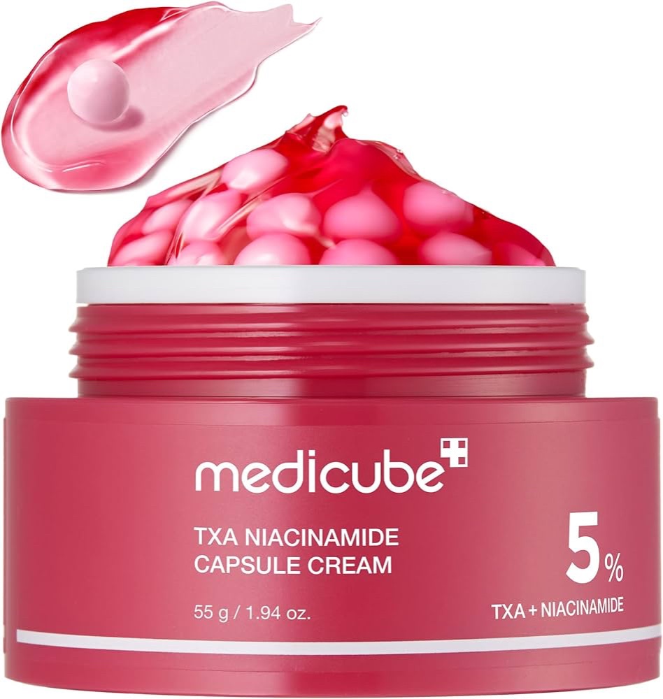 کرم کپسولی ترانگزامیک اسید و نیاسینامید مدی کیوب روشن کننده و ضدلک Medicube TXA Niacinamide Capsule Cream — تصویر ۲