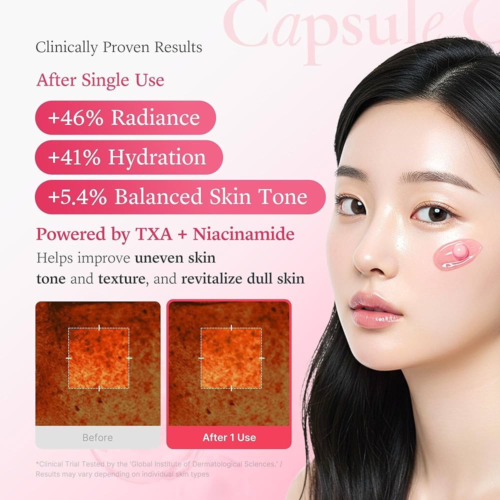 کرم کپسولی ترانگزامیک اسید و نیاسینامید مدی کیوب روشن کننده و ضدلک Medicube TXA Niacinamide Capsule Cream — تصویر ۵